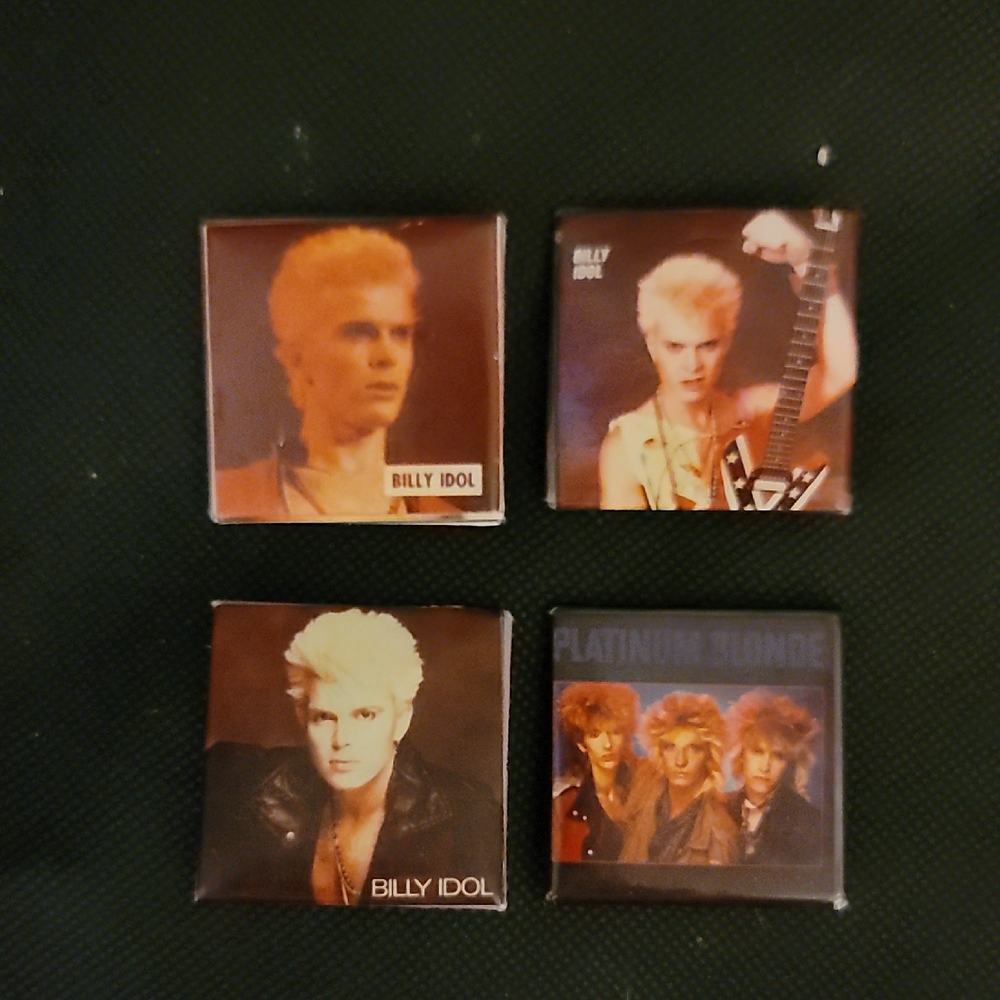 Billy Idol and Platinum Blonde Button Set